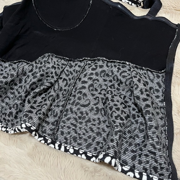 GUESS Leopard Bustier Top Corset like, black and white, Medium - Picture 7 of 9